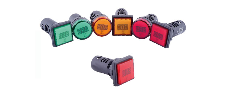 Medidor de voltaje LED Voltímetro LED Indicador de medidor de voltaje Luz piloto roja